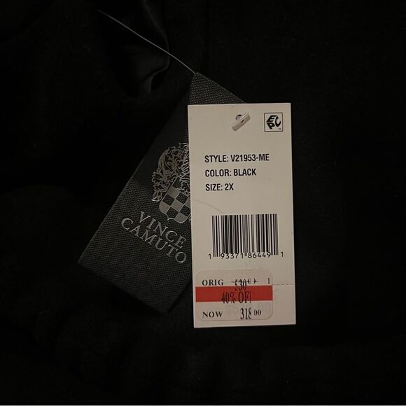 Vince Camuto Womens Plus Size Chain-Belt Walker Coat Wool Blend Black 2X NWT - Picture 10 of 10